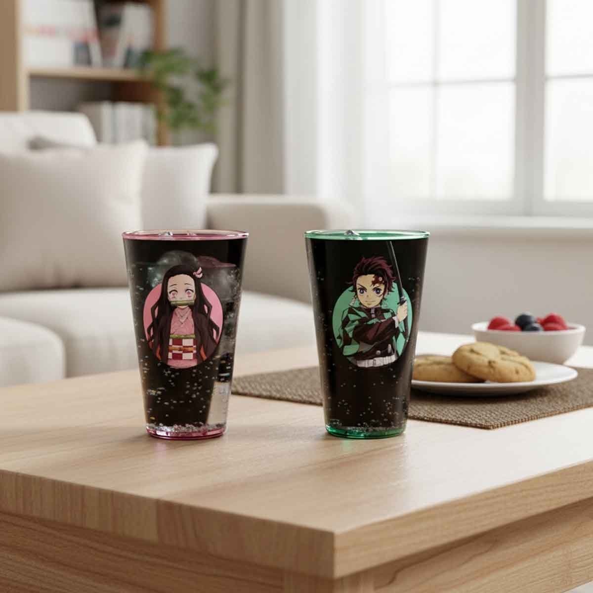 جاست فانكي كأس زجاجي أسود ديمون سلاير تانجيرو ونيزوكو