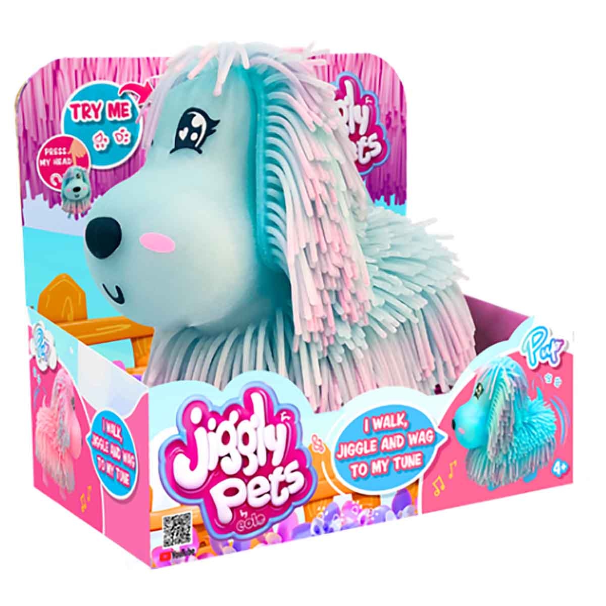 جيغلي بيتس تمثال وجه جرو أزرق بتعابير وجه للأطفال من عمر 5 إلى 7 سنوات