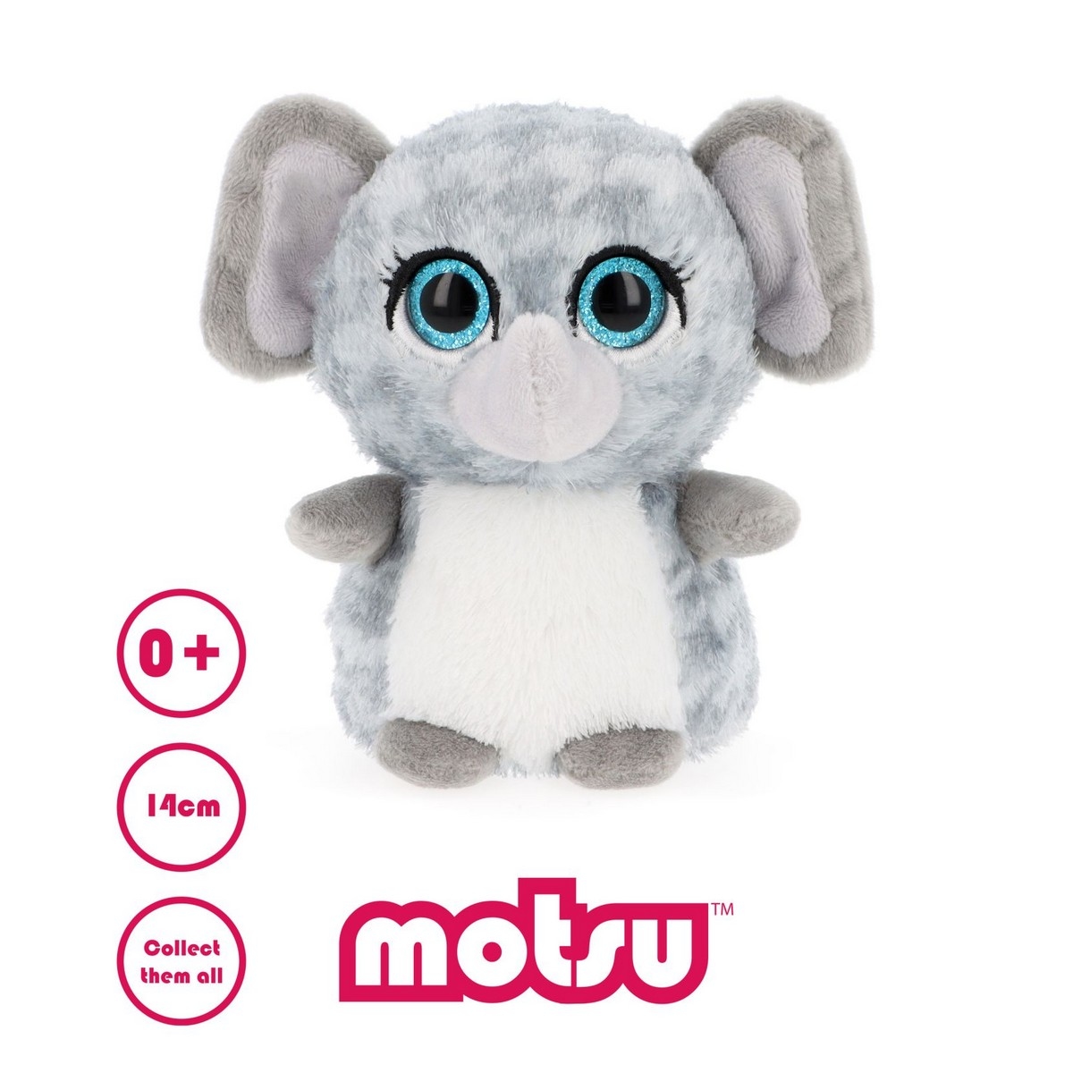 كيل تويز موتسو لعبة محشوة فيل 14 سم للأطفال عمر 0-2 سنوات