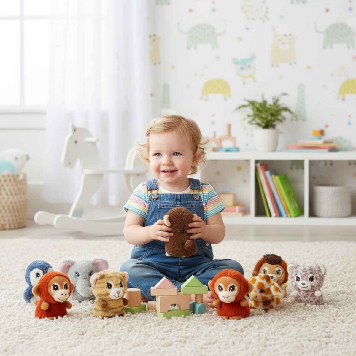 كيل تويز لعبة دمية محشوة كيليكو ميني عالم التبني تعابير سعيدة 4 انش بتصاميم متنوعة للأطفال الرضع، 0-2 سنوات