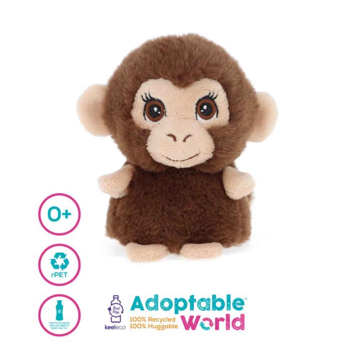 كيل تويز لعبة دمية محشوة كيليكو ميني عالم التبني تعابير سعيدة 4 انش بتصاميم متنوعة للأطفال الرضع، 0-2 سنوات