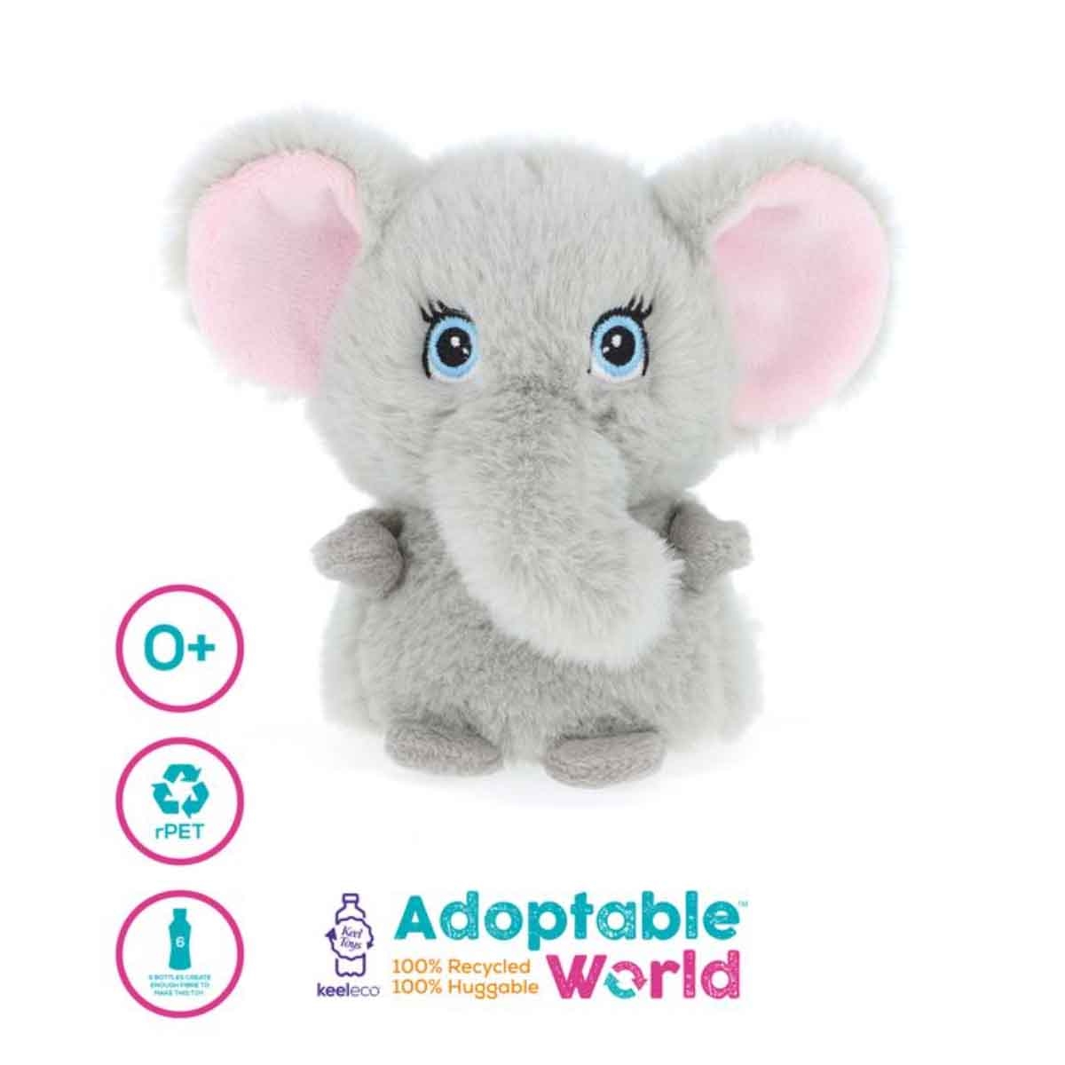 كيل تويز لعبة دمية محشوة كيليكو ميني عالم التبني تعابير سعيدة 4 انش بتصاميم متنوعة للأطفال الرضع، 0-2 سنوات