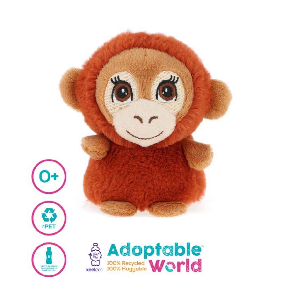 كيل تويز لعبة دمية محشوة كيليكو ميني عالم التبني تعابير سعيدة 4 انش بتصاميم متنوعة للأطفال الرضع، 0-2 سنوات