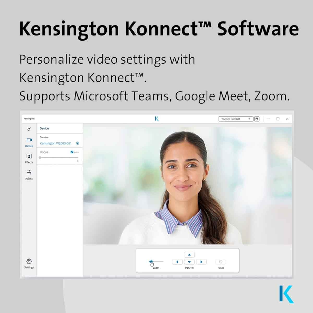 كينسينغتون كاميرا ويب W2050 بدقة 1080P