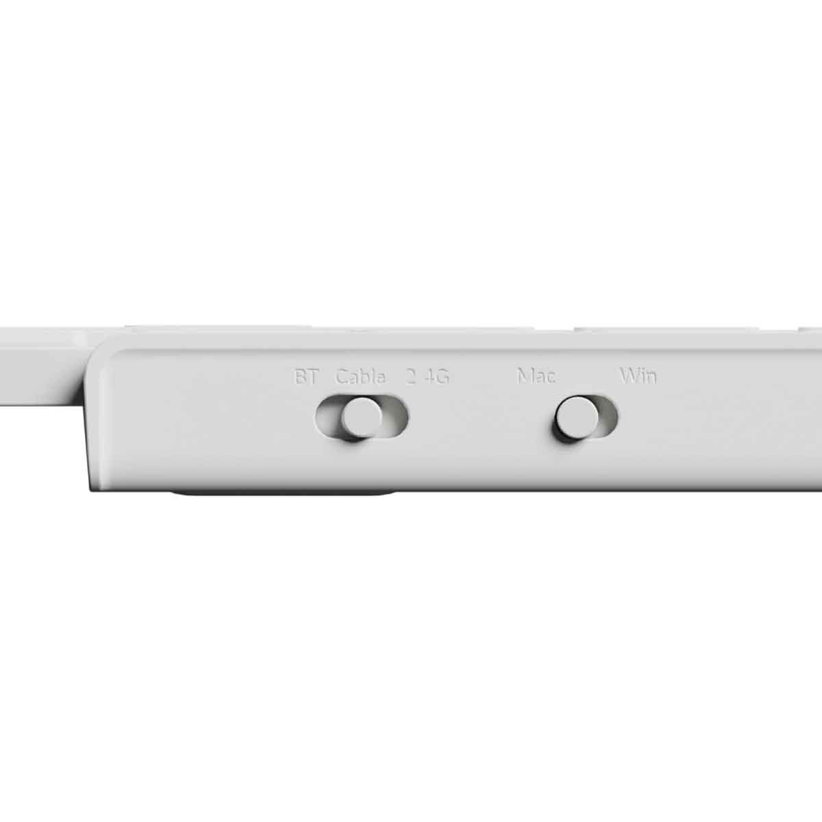 كايكرون B1 برو أبيض لوحة مفاتيح للألعاب لاسلكية فائقة النحافة بنسبة 75٪ بنظام ZMK مخصص