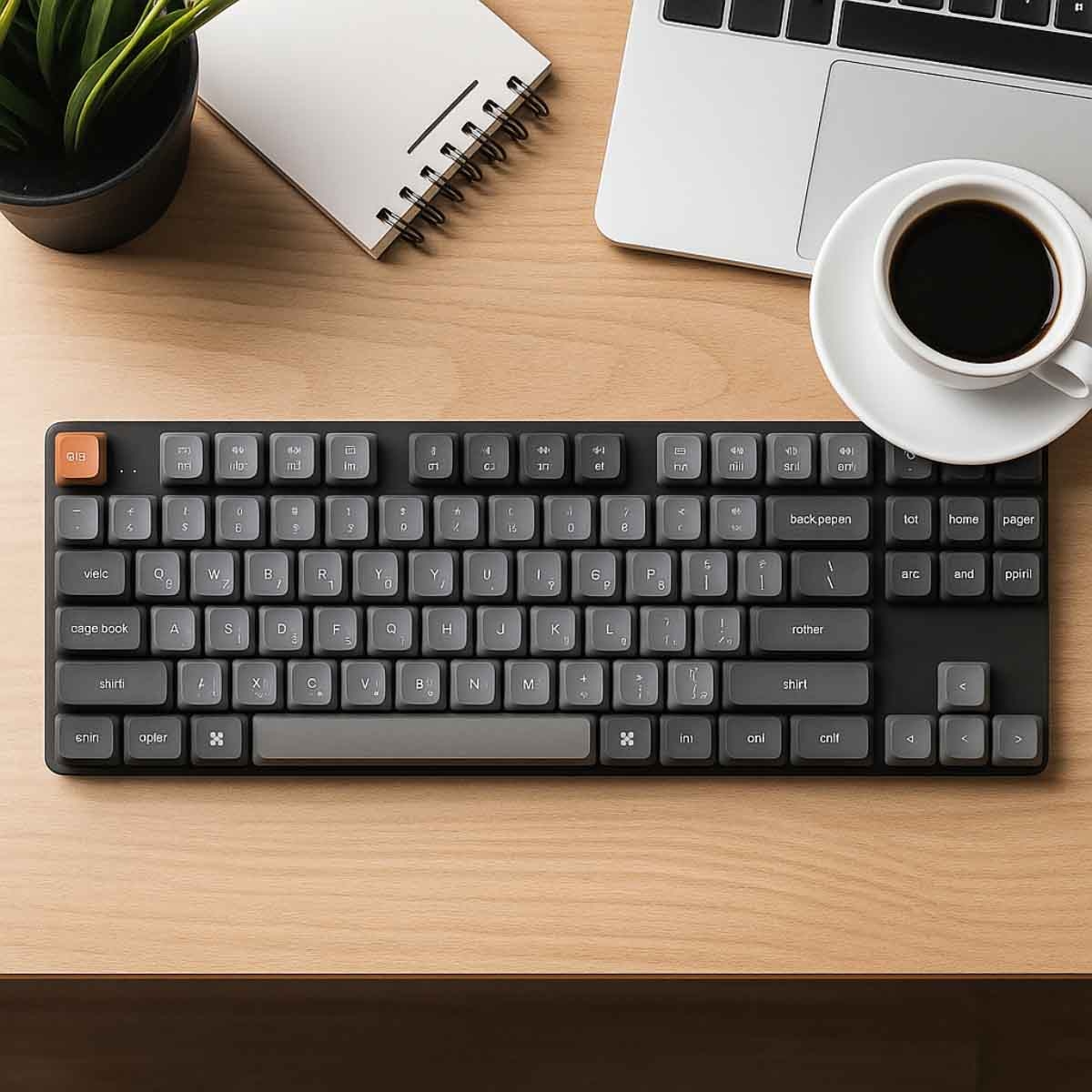 كايكرون K1 ماكس لوحة مفاتيح للألعاب لاسلكية بمفاتيح جاترون منخفضة الارتفاع قابلة للتبديل