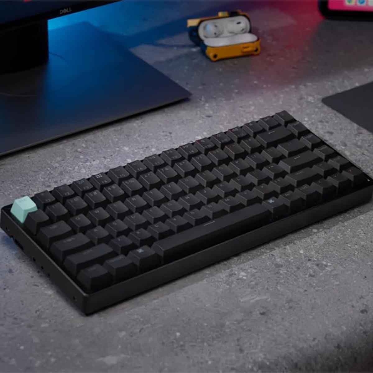 كايكرون K2 HE أسود لوحة مفاتيح لاسلكية للألعاب بنسبة 75٪ بإضاءة RGB وتخطيط عربي