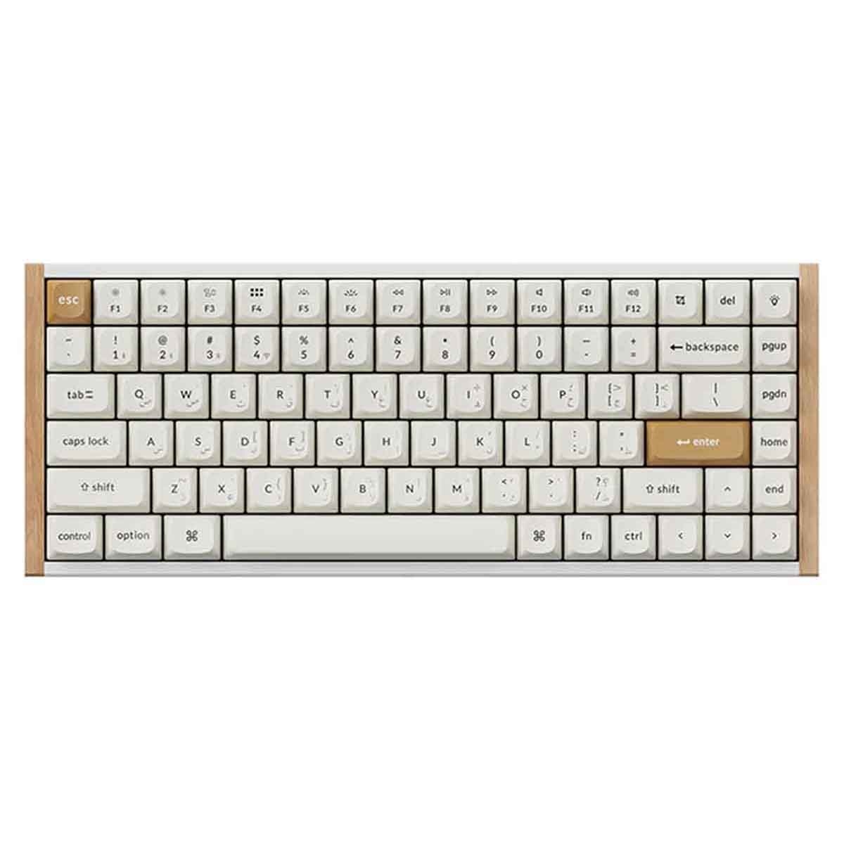 كايكرون K2 HE أبيض لوحة مفاتيح لاسلكية للألعاب بنسبة 75٪ بإضاءة RGB وتخطيط عربي إصدار خاص