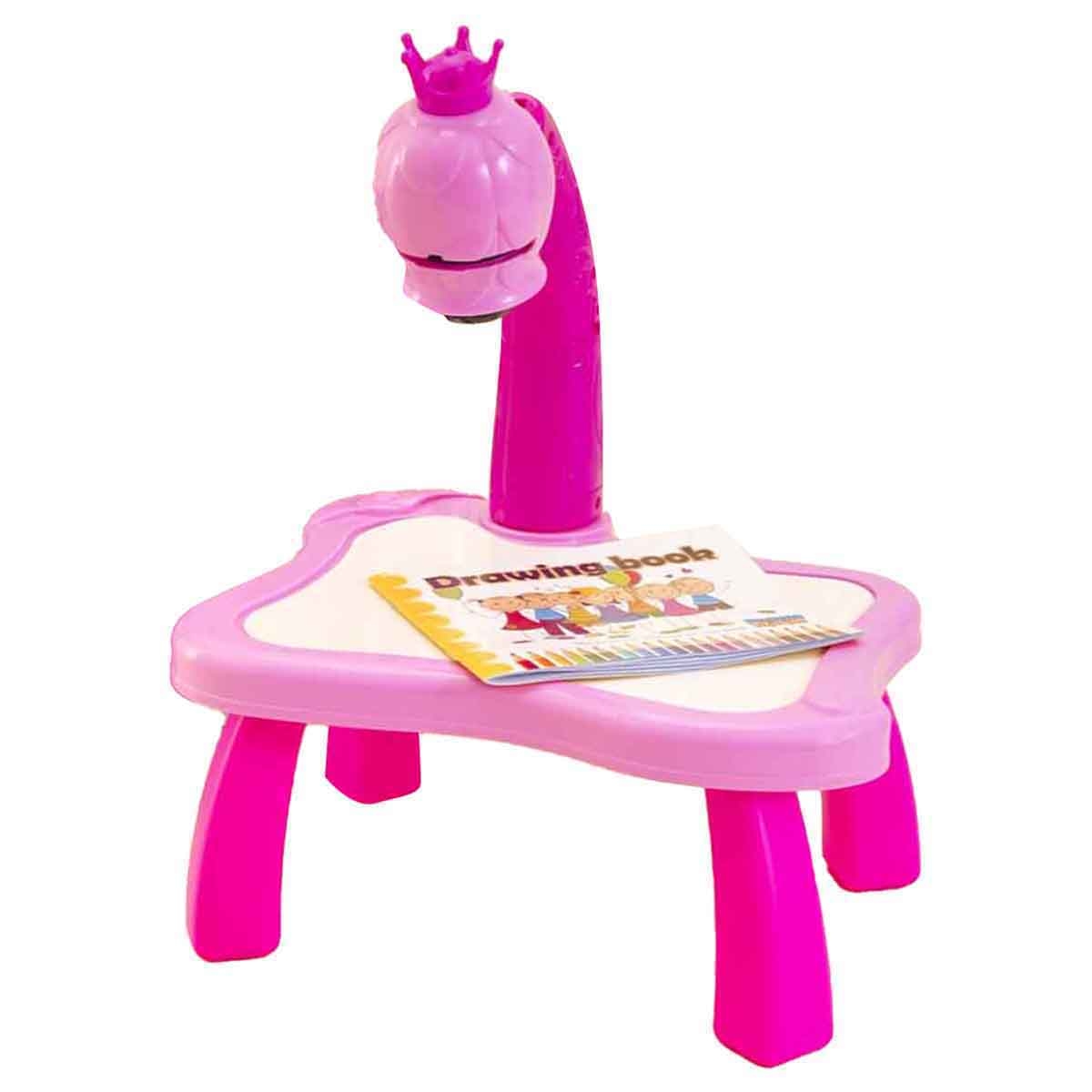 جينيريك لوح رسم ثلاثي الأبعاد مع جهاز عرض للأطفال باللون الوردي، للجنسين، 3-4 سنوات