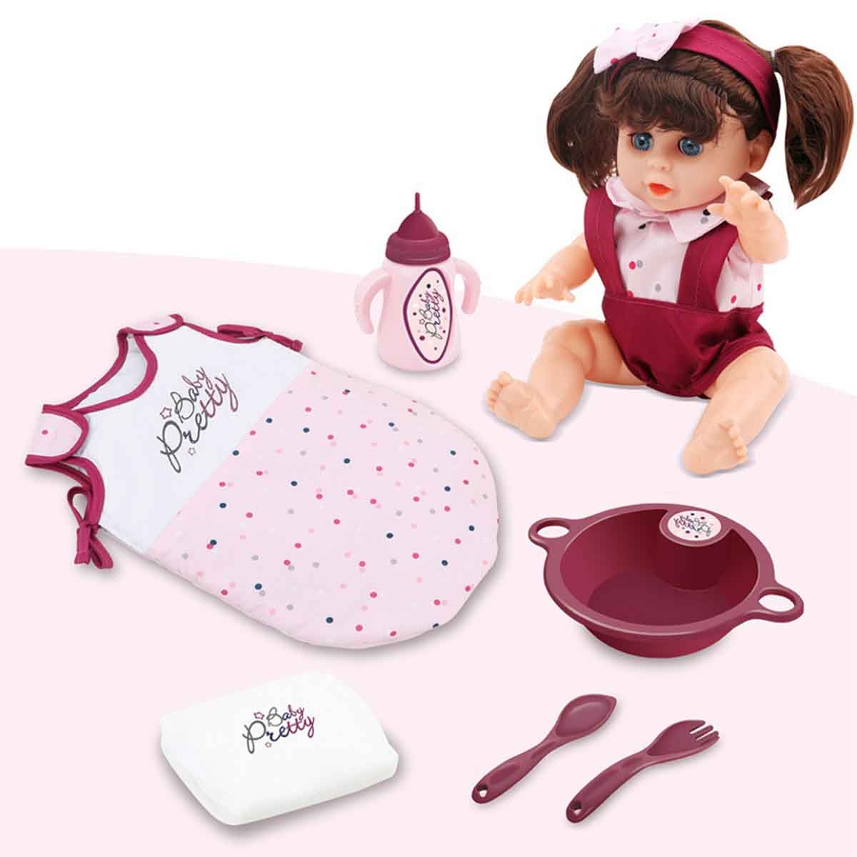 كيكي بيبي مجموعة دمية تدريب على استخدام الحمام تفاعلية مقاس 12 انش للبنات من عمر 3-4 سنوات