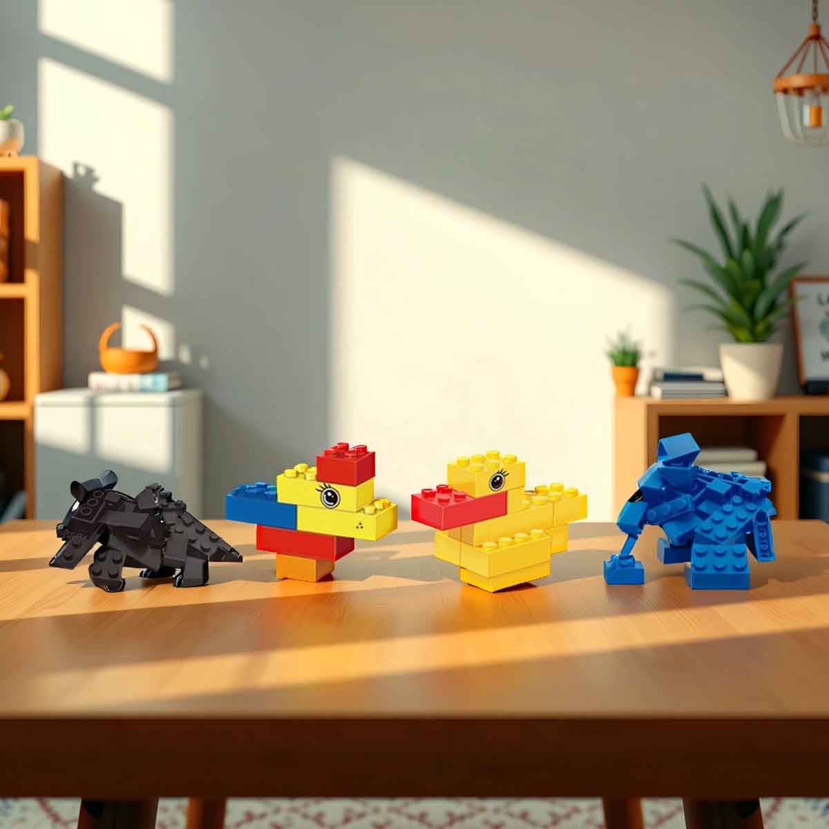 كيكبيبي طاولة مكعبات بناء مكونة من 300 قطعة للجنسين، من 3 إلى 4 سنوات