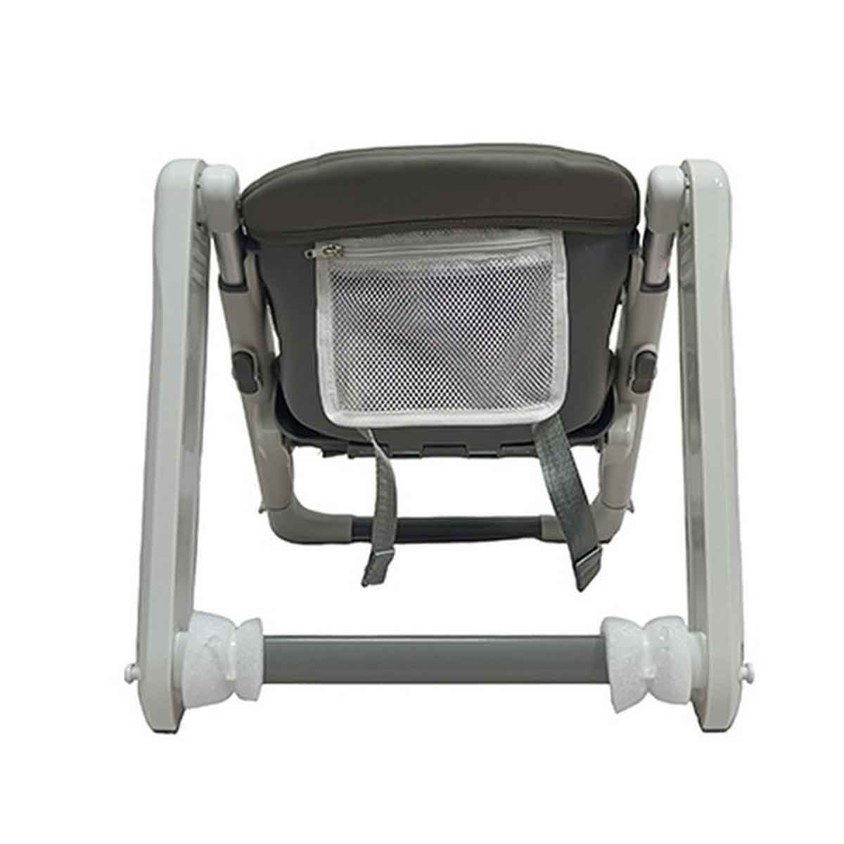 كيكي بيبي كرسي طعام مرتفع للأطفال باللون الرمادي مع 3 مستويات لارتفاع المقعد من عمر 0-2 سنة