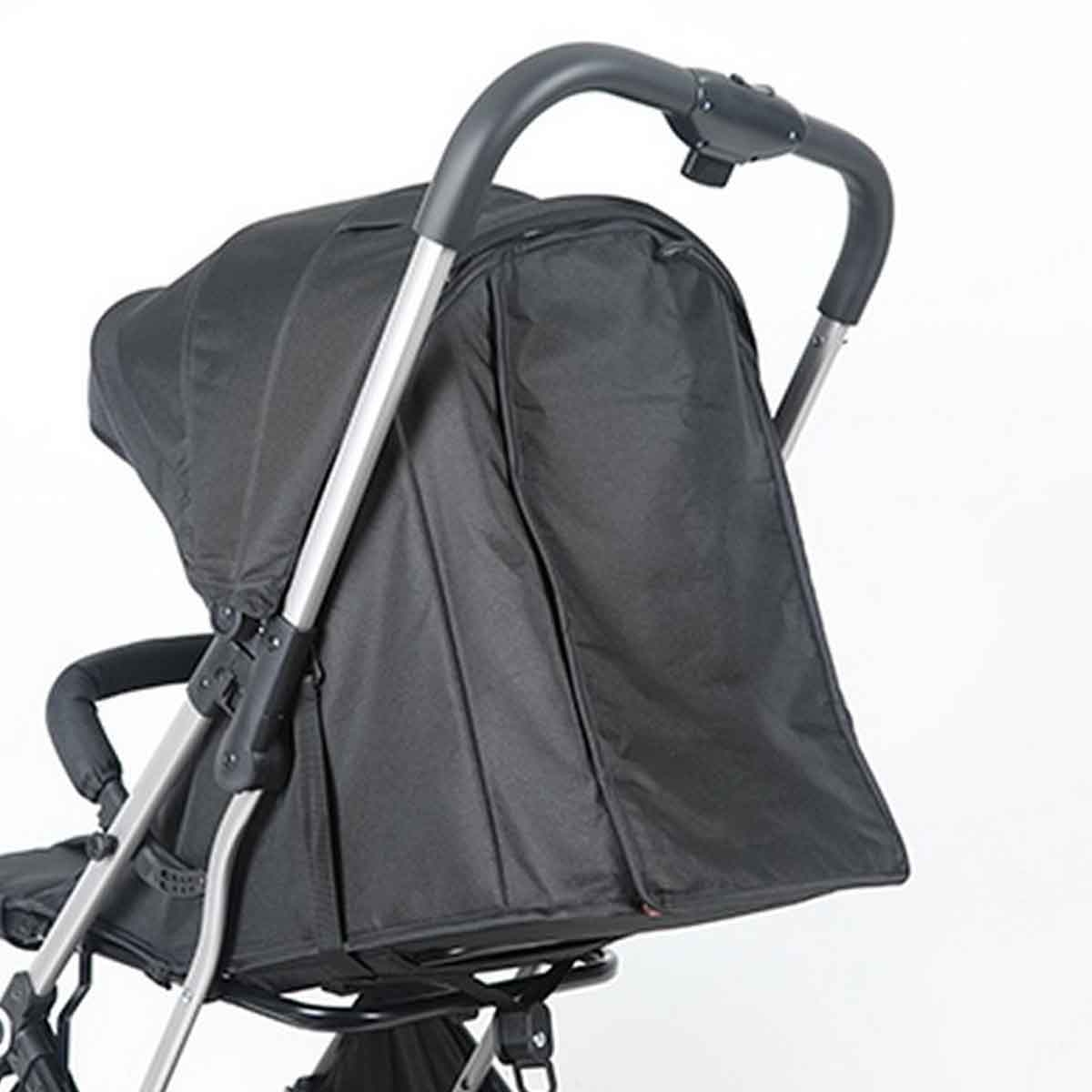 كيكي بيبي عربة أطفال خفيفة الوزن باللون الأسود مع مقبض سحب