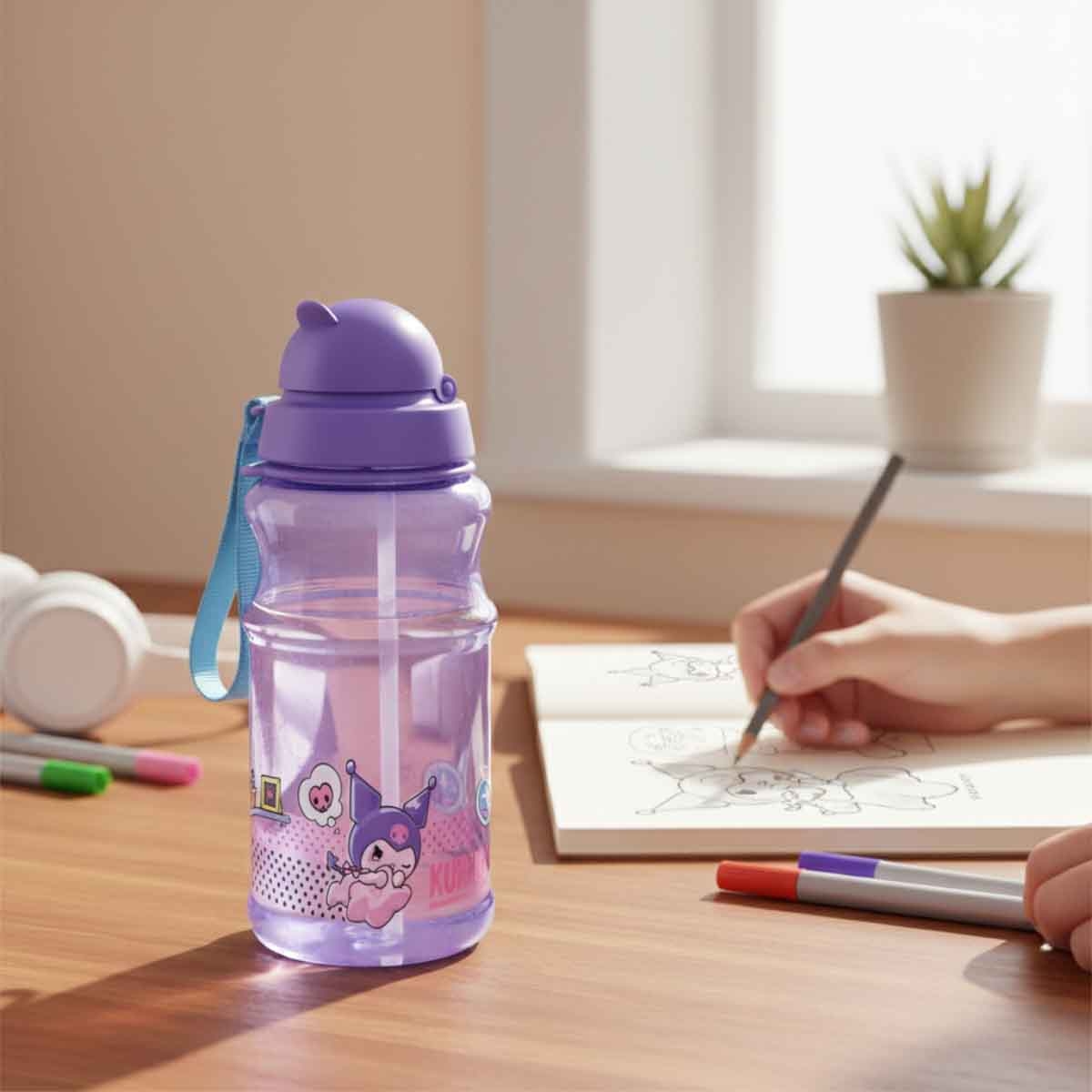 كورومي زجاجة ماء شفافة مضادة للتسرب سعة 600 مل