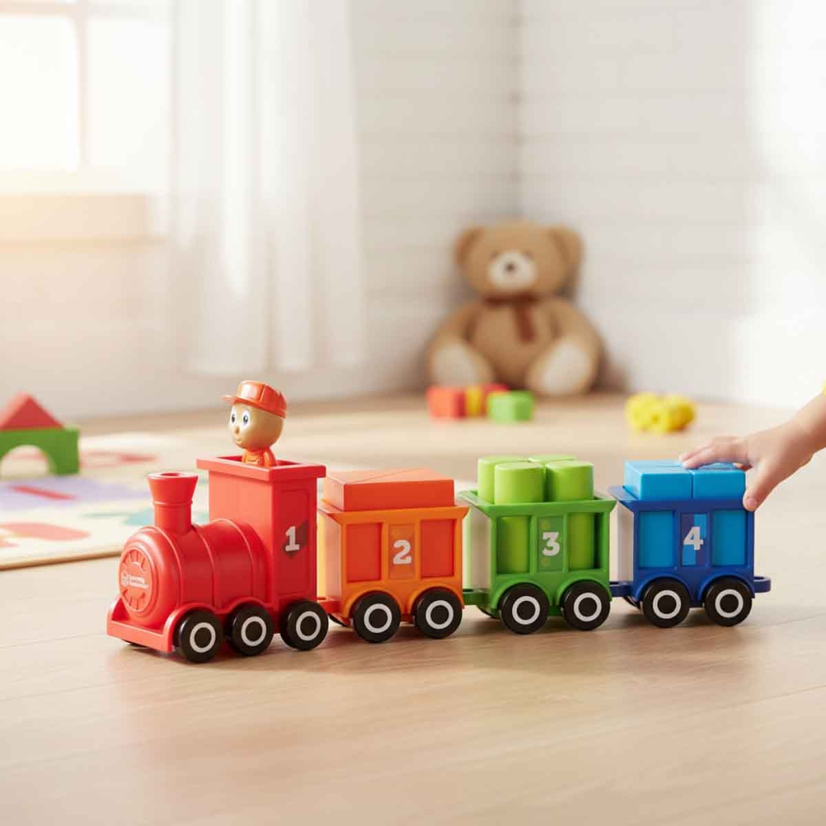 ليرننغ ريسورسز قطار العد والتلوين تشو تشو للجنسين، 3-4 سنوات