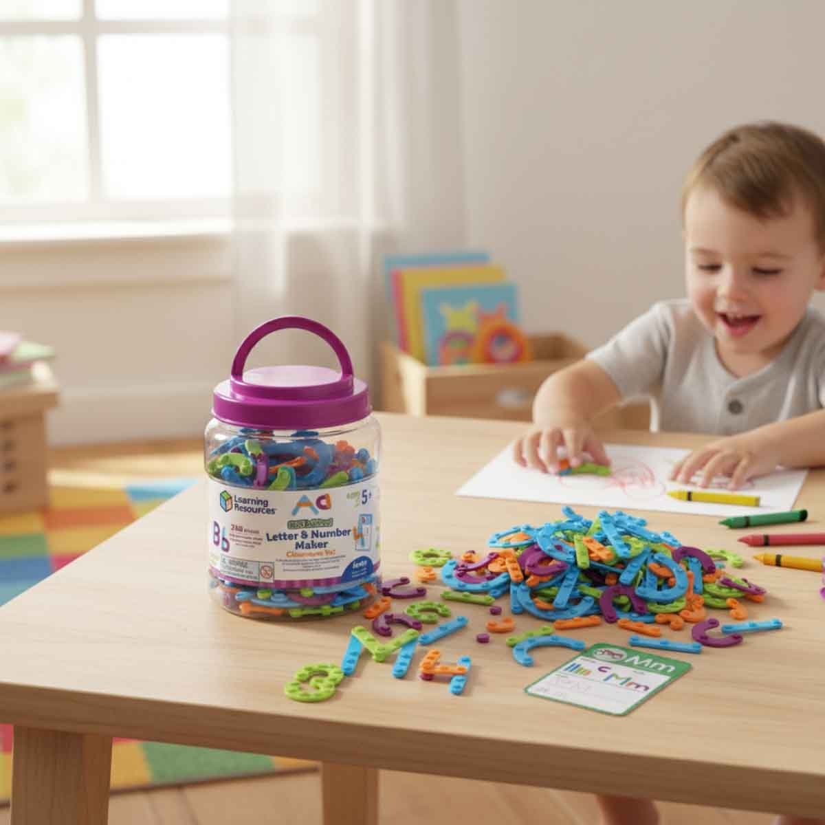 ليرننغ ريسورسز مجموعة صفية لصناعة الحروف والأرقام سكيل بيلدرز للجنسين، 5-7 سنوات
