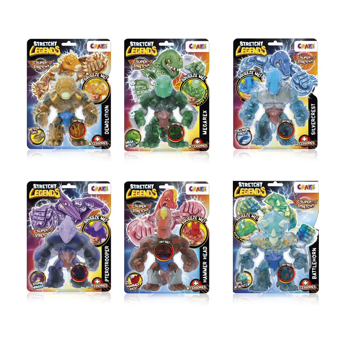 ليجيندز لعبة مطاطية متنوعة للجنسين، 3-4 سنوات