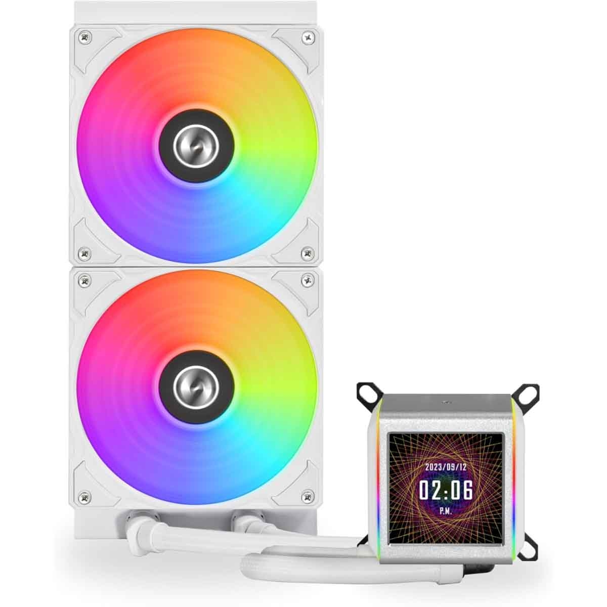 ليان لي مبرد سائل للمعالج Galahad II LCD ARGB مقاس 280mm أبيض