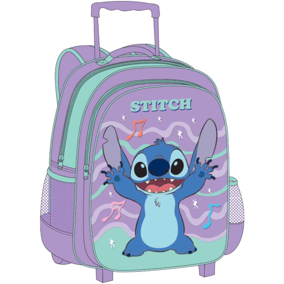 ليليو & ستيتش مجموعة حقيبة ترولي 5 في 1 مقاس 16 انش مع صندوق غداء وزجاجة ومقلمة وحقيبة غداء