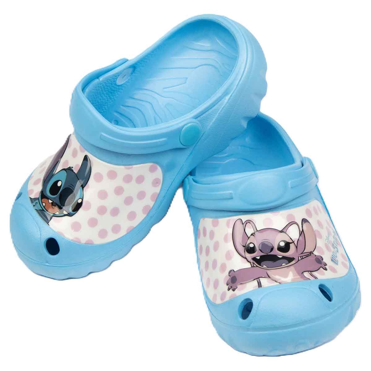 لي لو آند ستيتش صنادل خفيفة مريحة للأطفال بتصميم شخصيات ممتع باللون الأزرق