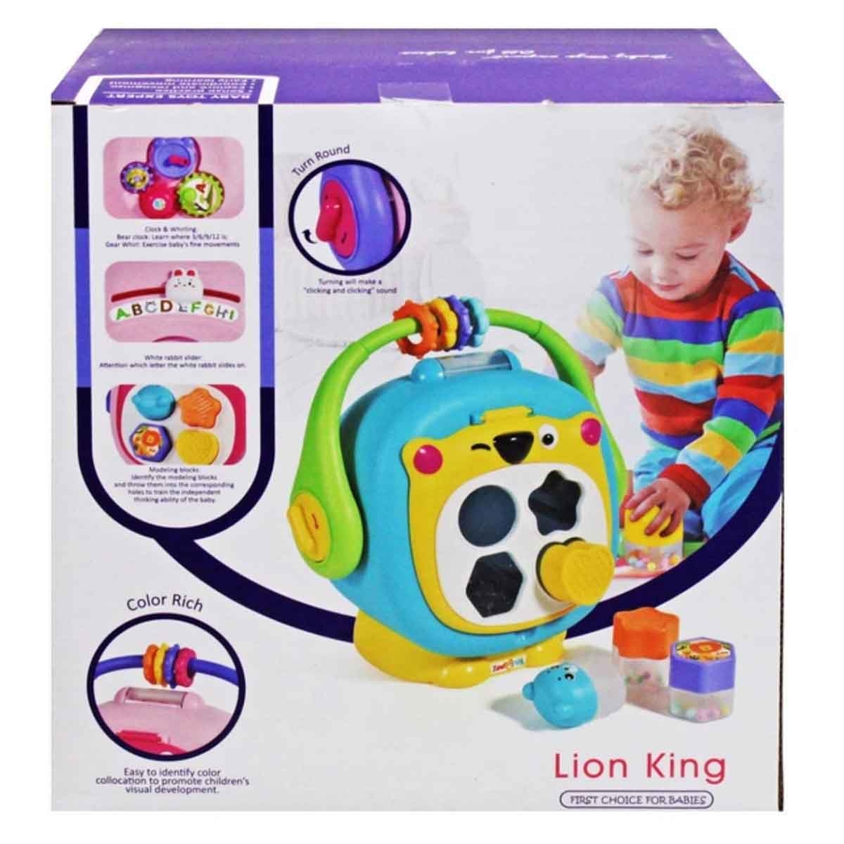لعبة فرز أشكال متعددة الوظائف بتصميم الأسد، للجنسين، 3-4 سنوات