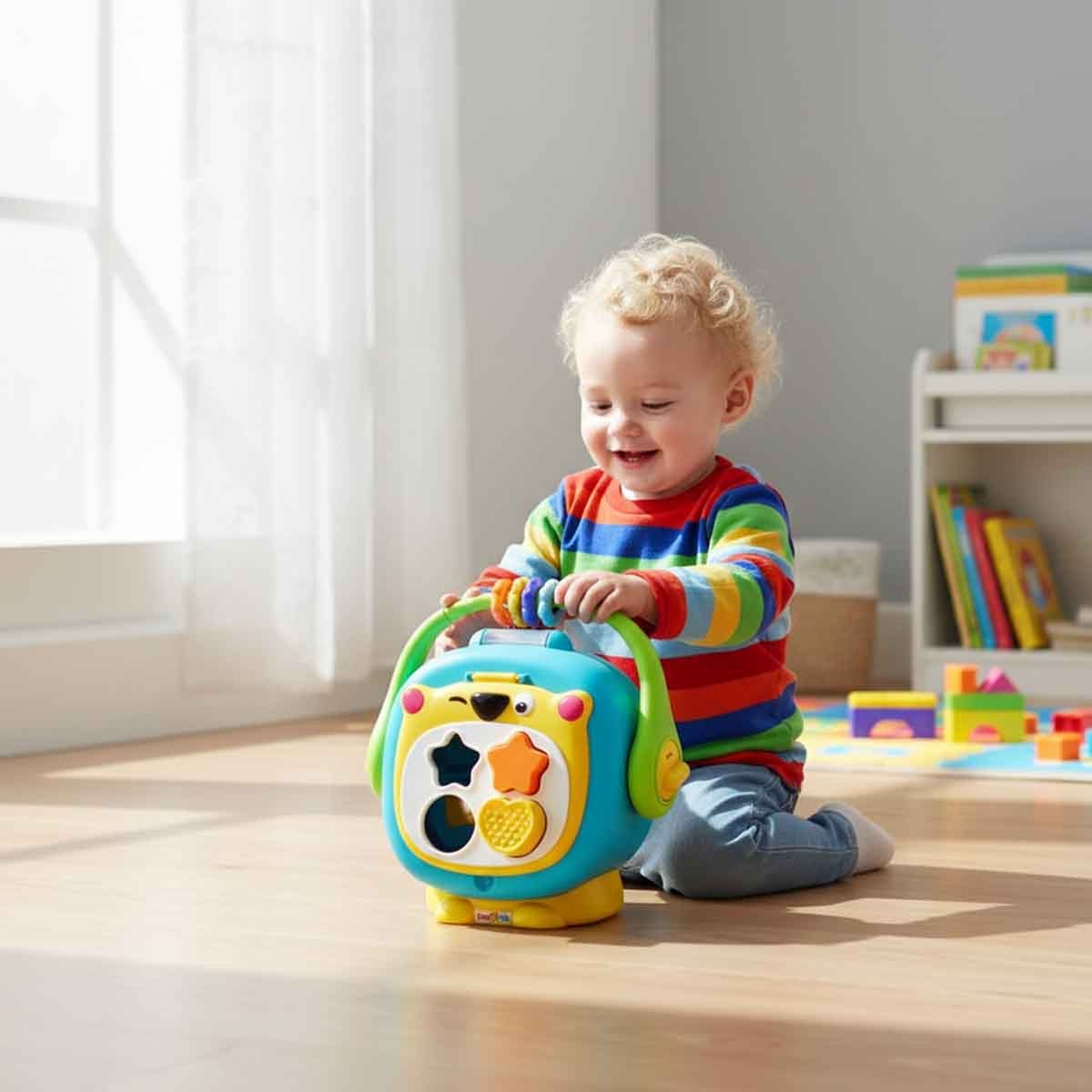 لعبة فرز أشكال متعددة الوظائف بتصميم الأسد، للجنسين، 3-4 سنوات