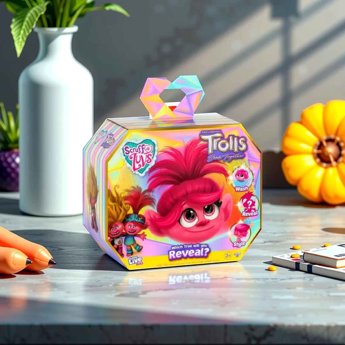 ليتل لايف بيتس سكراف-أ-لوفز دمى محشوة متنوعة ترولز باند توجيذر للبنات، من عمر 3-4 سنوات