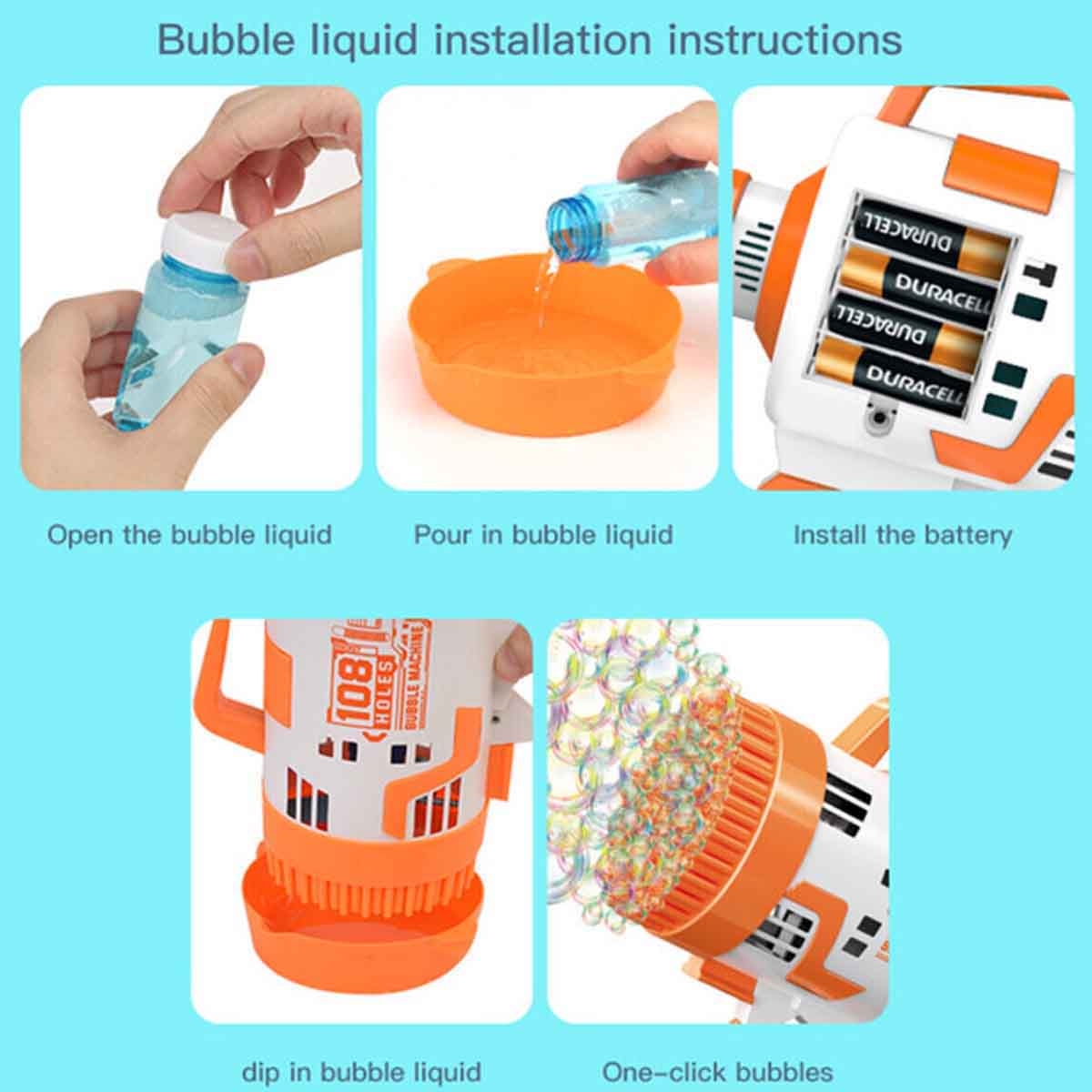 ليتل ستوري لعبة فقاعات بـ 108 فتحة مع إضاءة وصانع فقاعات للجنسين، 3-4 سنوات