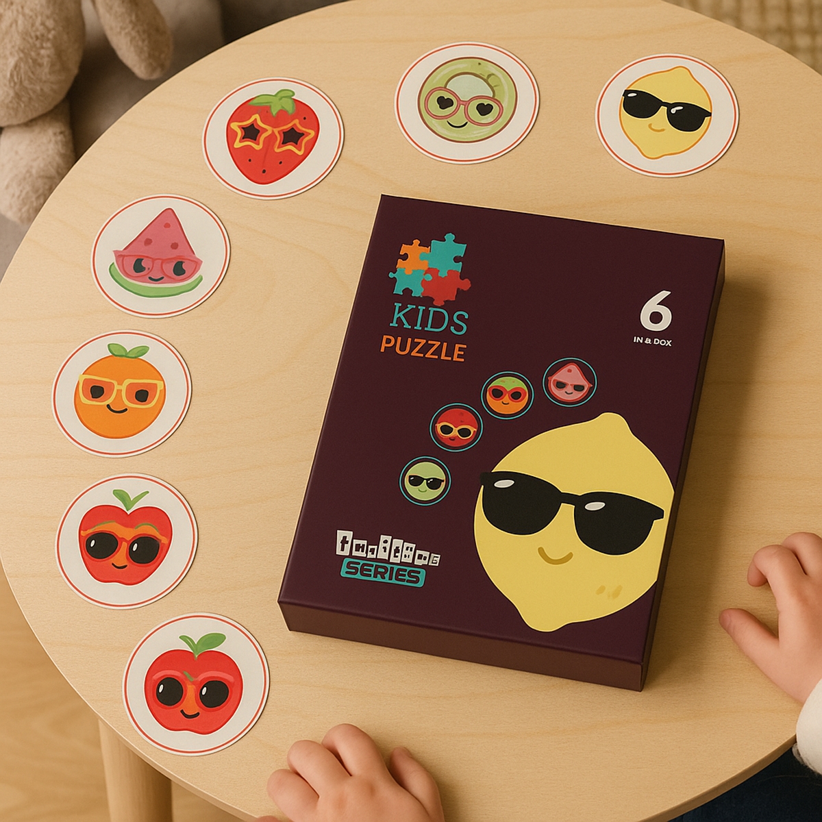 ليتل ستوري أحجية تعليمية ومسلية لمطابقة الفواكه 6 في 1 للجنسين، 3-4 سنوات