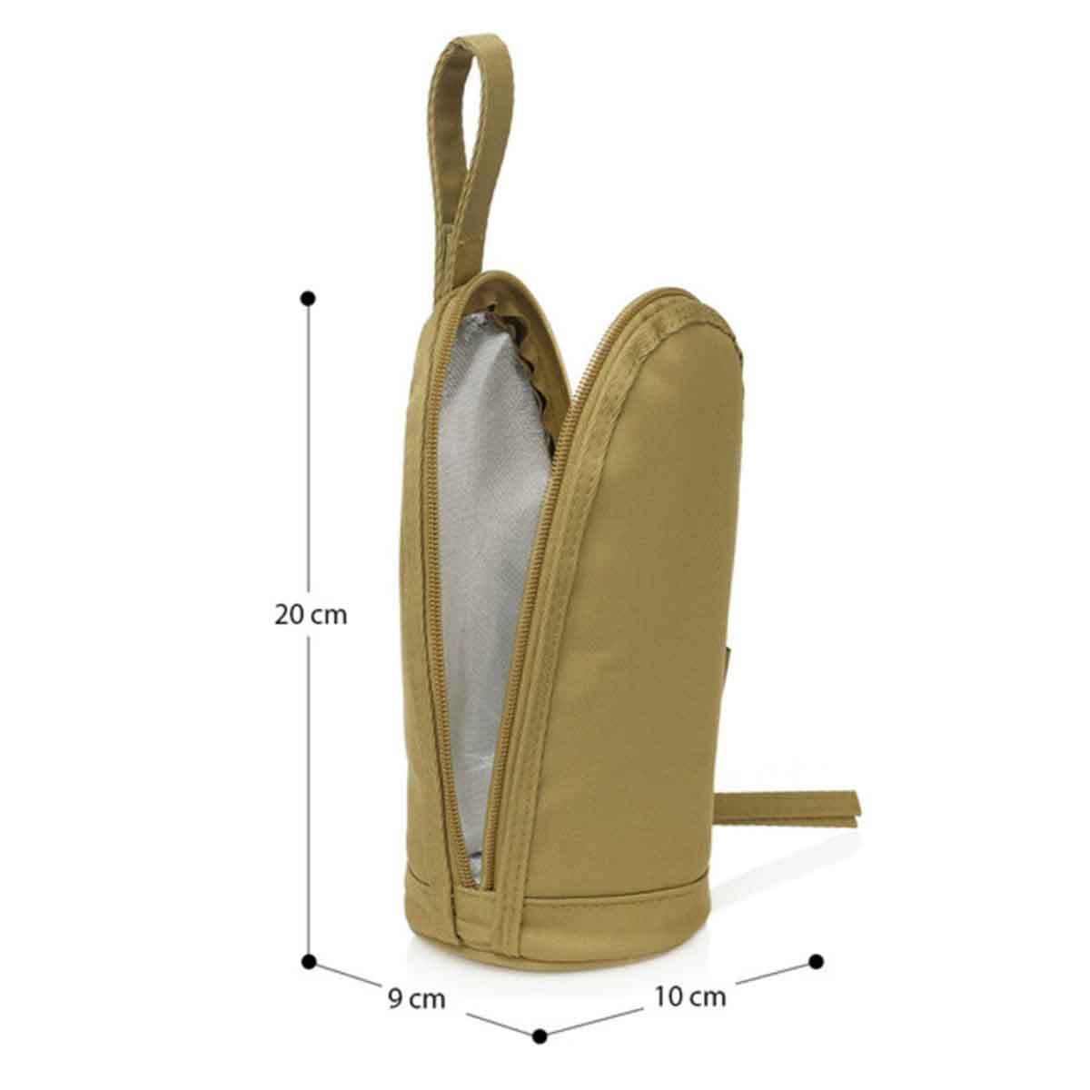 ليتل ستوري حقيبة زجاجة معزولة كاكي