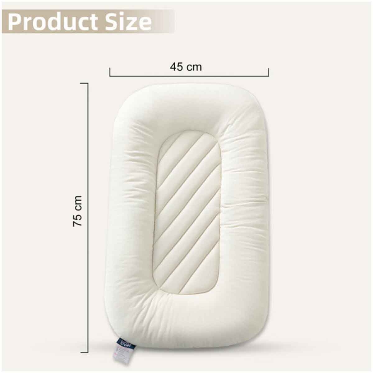 ليتل ستوري سرير نوم محمول للأطفال باللون الأبيض