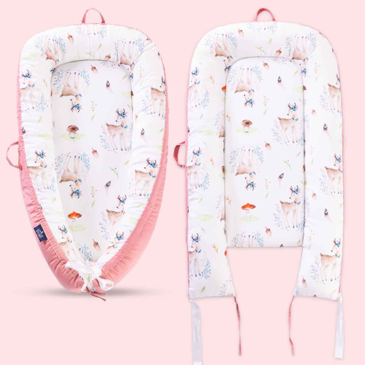 ليتل ستوري سرير استرخاء للمواليد بحشوة لينة قابلة للتنفس — رنود للأطفال، 0–2 سنة