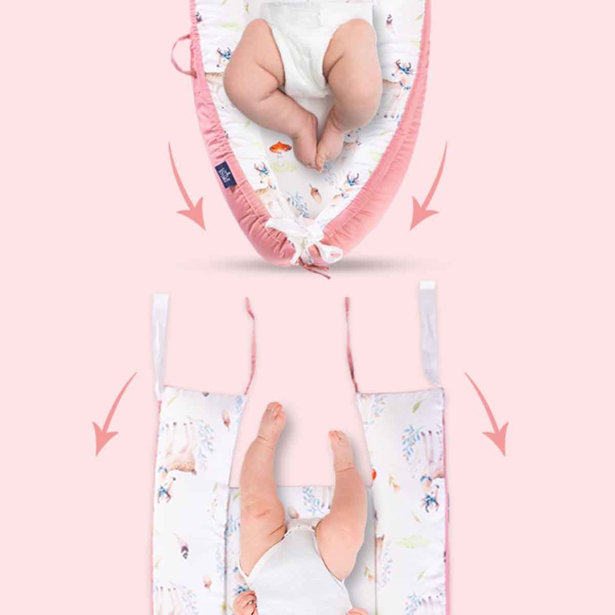 ليتل ستوري سرير استرخاء للمواليد بحشوة لينة قابلة للتنفس — رنود للأطفال، 0–2 سنة