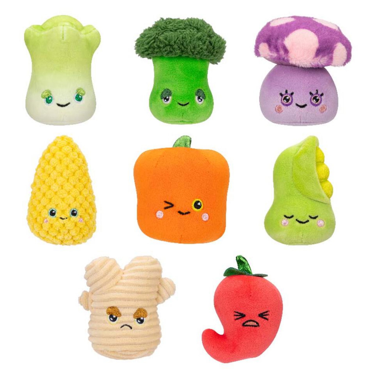 ليفينج أون ذا فيج لعبة محشوة خضروات متنوعة بأشكال مختلفة بحجم 3 إنش للجنسين، 3-4 سنوات