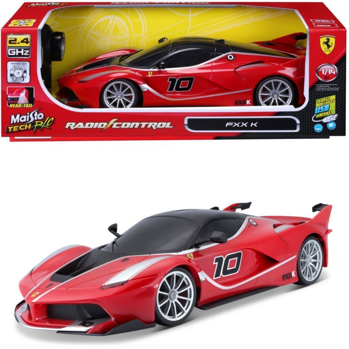 مايستو سيارة فيراري Fxx K سلسلة ستريت بمقياس 1:14 مصبوبة معدنية بتحكم عن بعد للجنسين، 3-4 سنوات