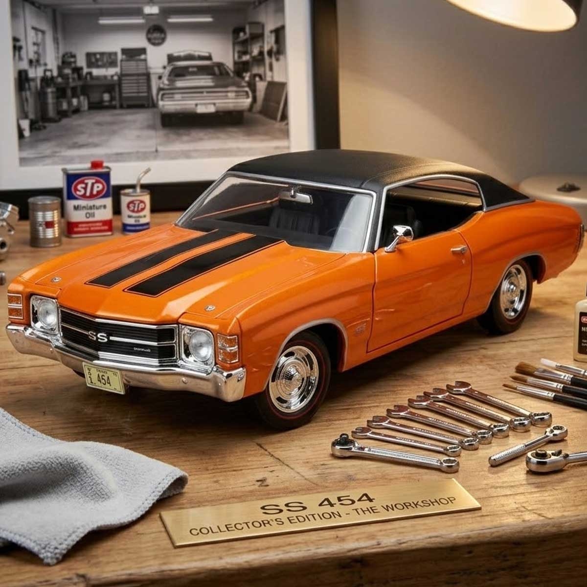 مايستو سيارة شيفروليه شيفيل SS454 سبورت كوبيه 1971 معدن مصبوب بمقياس 1:18 للجنسين، 8-10 سنوات