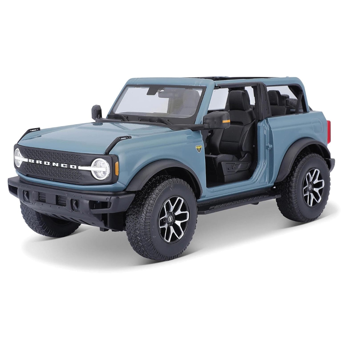 مايستو سيارة دايكاست فورد برونكو باد لاندز زرقاء بمقياس 1:18 للأولاد، من عمر 3 إلى 4 سنوات