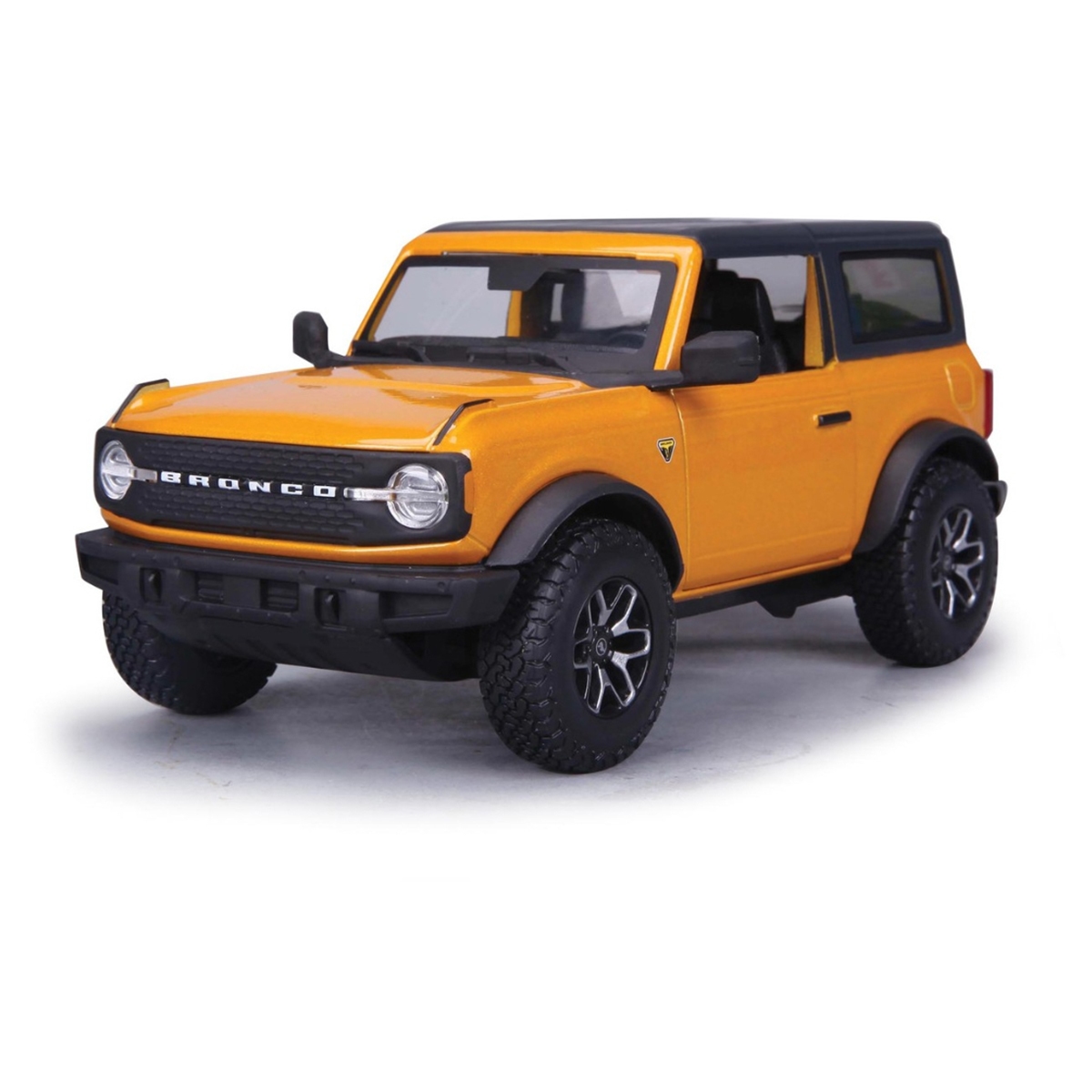 مايستو سيارة دايكاست فورد برونكو باد لاندز برتقالية بمقياس 1:24 للأولاد، من عمر 3 إلى 4 سنوات