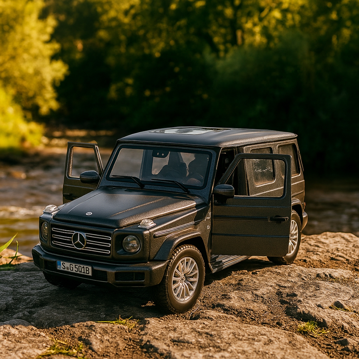 مايستو سيارة دايكاست مرسيدس بنز G-Class AMG رمادية بمقياس 1:24 للأولاد، من عمر 3 إلى 4 سنوات