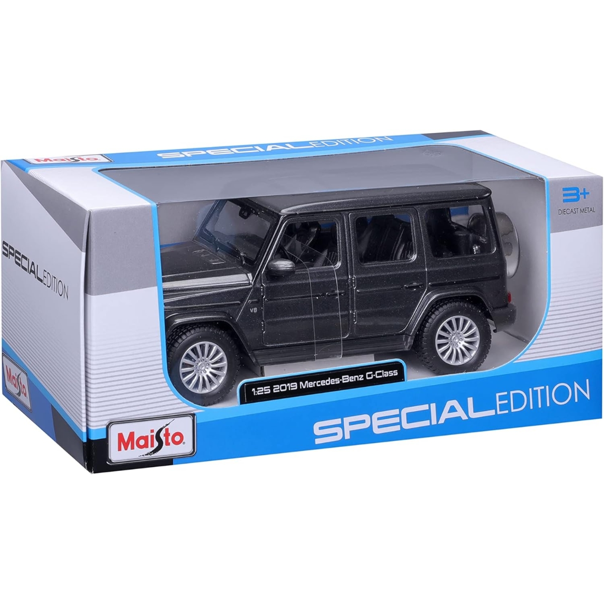 مايستو سيارة دايكاست مرسيدس بنز G-Class AMG رمادية بمقياس 1:24 للأولاد، من عمر 3 إلى 4 سنوات