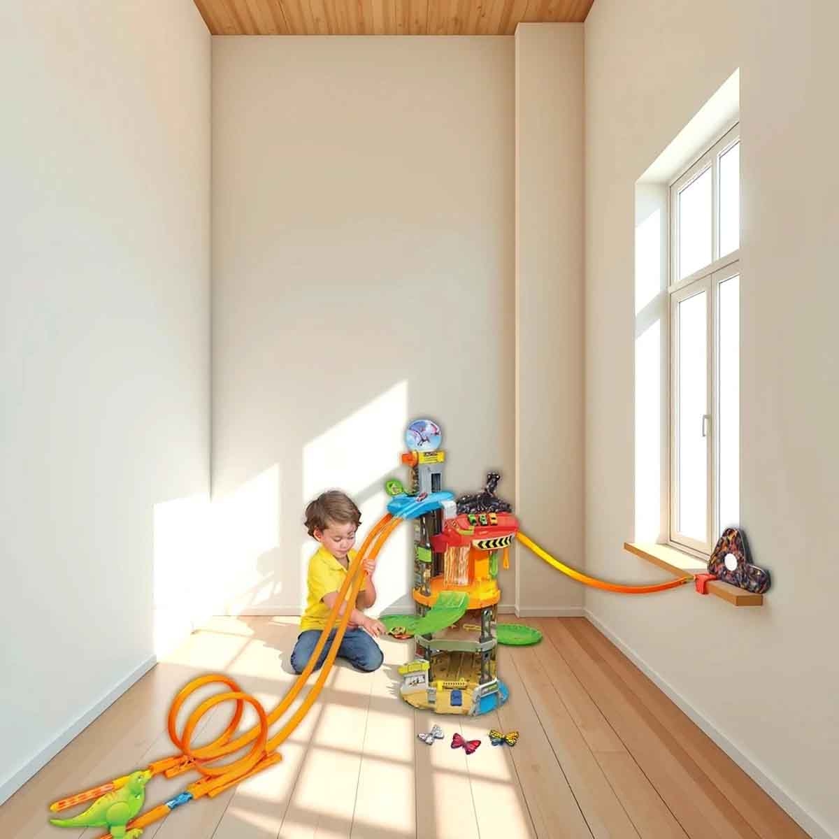 مايستو مجموعة مدينة الديناصورات الضخمة مع سيارة دايكاست صغيرة مغامرة الديناصور، للأولاد، 3-4 سنوات