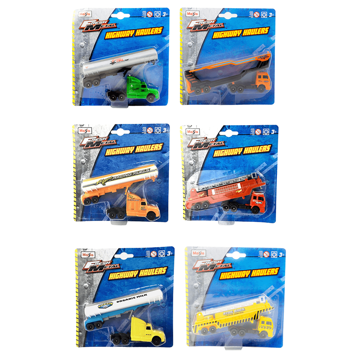 مايستو فريش ميتال شاحنة داي كاست نقل طرق متنوعة للأولاد، 3-4 سنوات