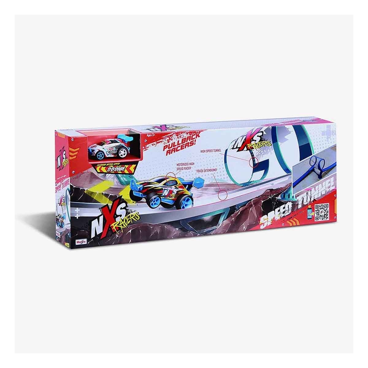 مايستو مجموعة مسار نفق السرعة مع مركبة دايكاست فريش ميتال، للأولاد، 3-4 سنوات