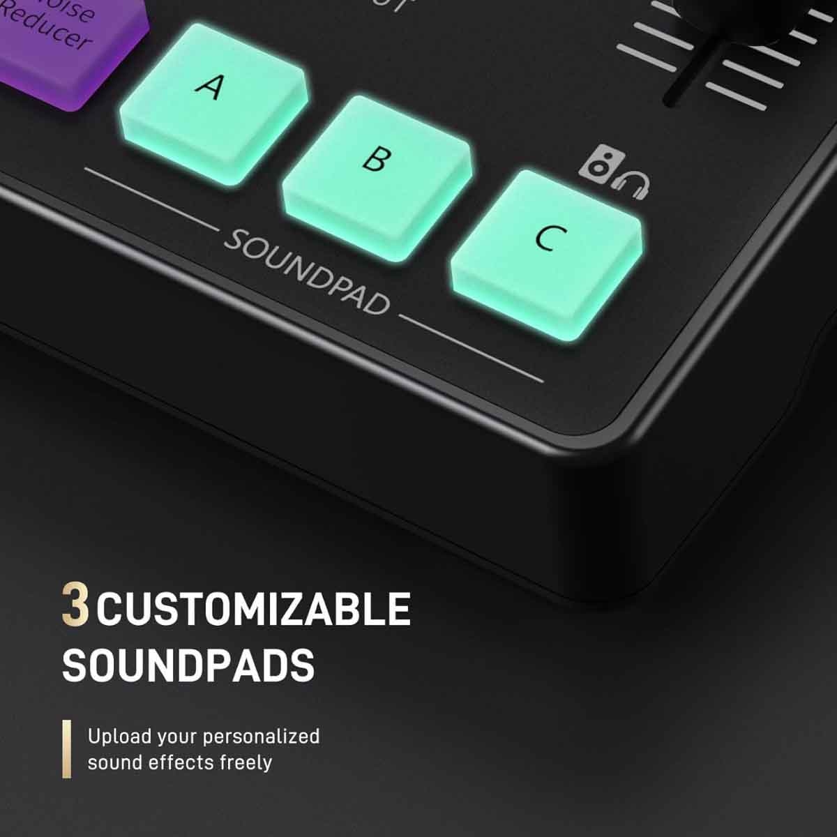 ماونوكاستر AMC2 NEO أسود ميكسر صوت للبث المباشر