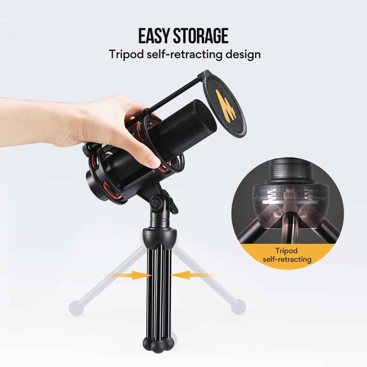 ماونوكاستر AU-PM471TS حزمة ميكروفون استوديو USB