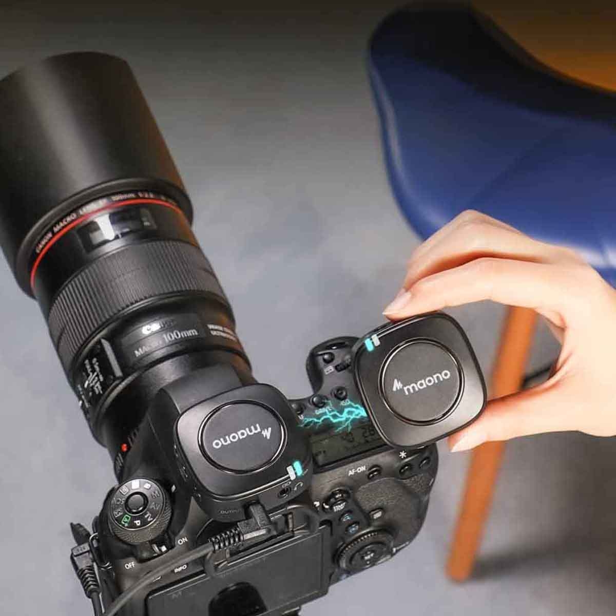 ماونوكاستر AU-WM820A2 ميكروفون لافالير لاسلكي لشخصين