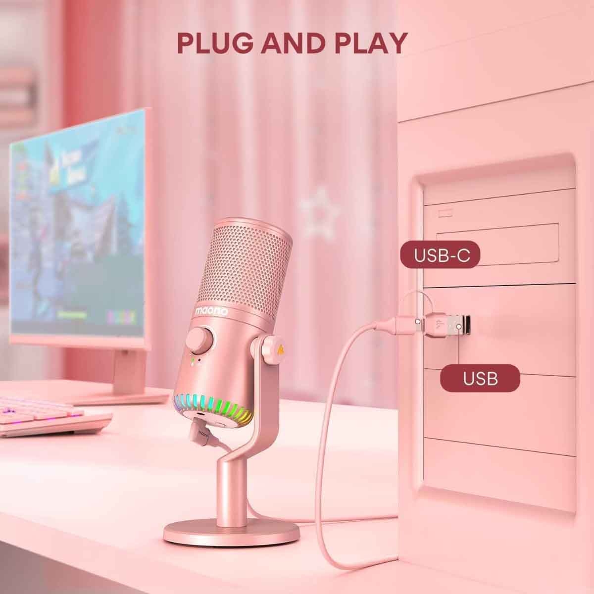 ماونوكاستر DM30 أسود ميكروفون كوندينسر USB قابل للبرمجة