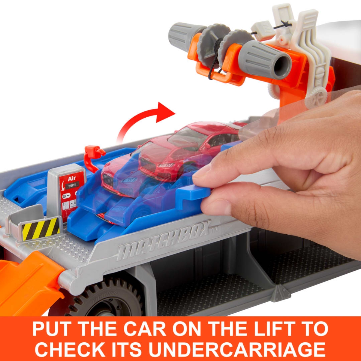 ماتشبوكس شاحنة سحب وصيانة من سلسلة أكشن درايفرز للجنسين، 3-4 سنوات