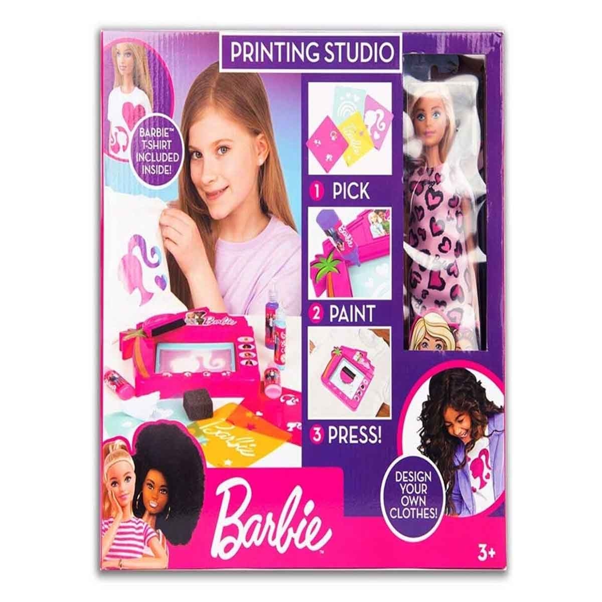 Barbie Printing Studio Including Barbie Doll Playset Girls, 3-4 Years