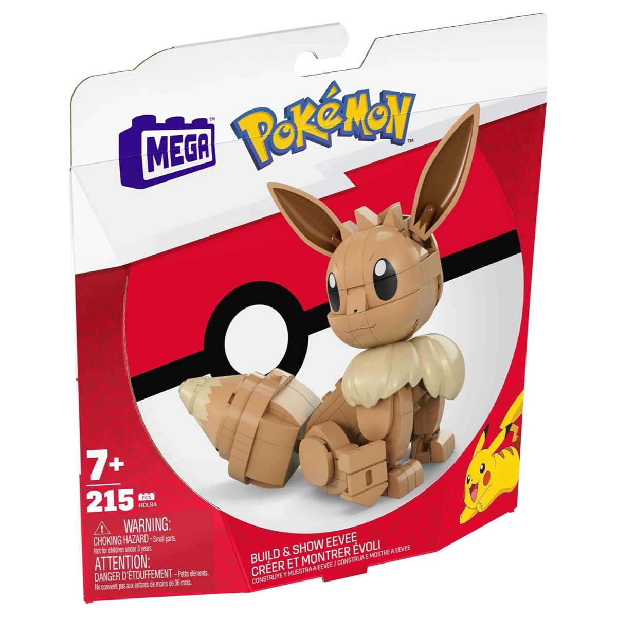 ميغا مجموعة بناء وعرض بوكيمون 4 إنش إيفي للجنسين، 8-10 سنوات